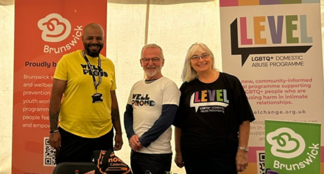 LEVEL LGBTQ+ domestic abuse support team at Happy Valley Pride