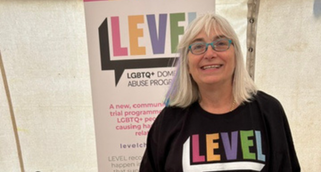 LEVEL LGBTQ+ domestic abuse support team at Pride