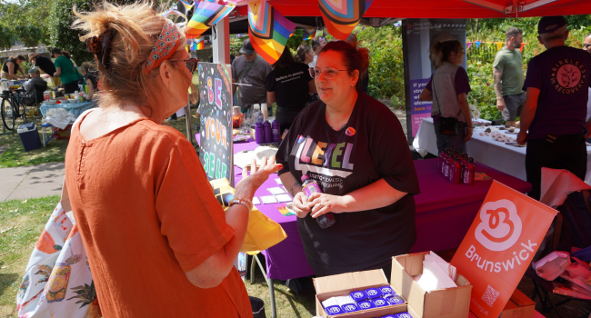 LEVEL LGBTQ+ domestic abuse support team at Holmfirth Pride